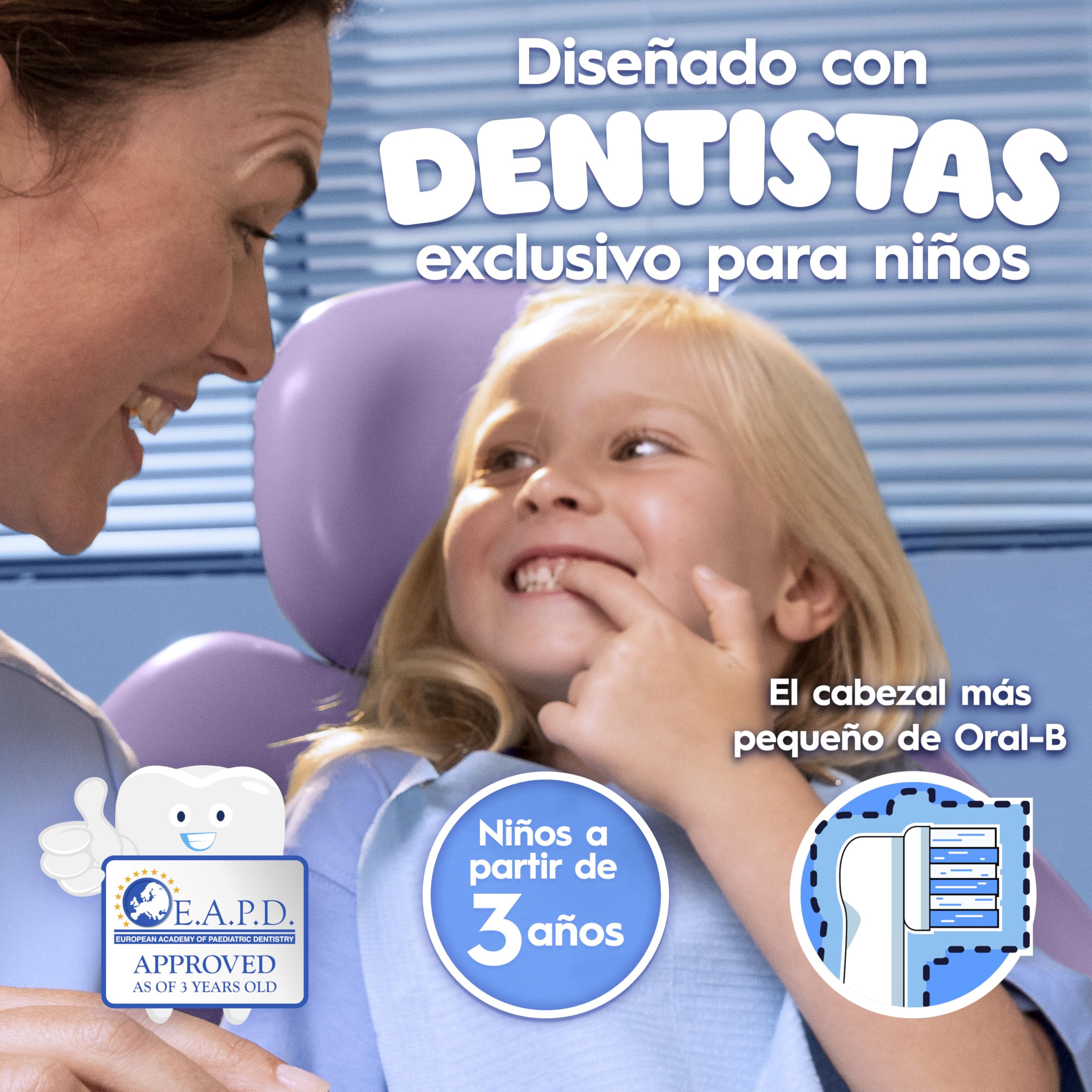 Oral-B Pro Kids Cepillo De Dientes Eléctrico, 1 Mango De Frozen, 1 Cabezal, 1 Estuche De Viaje, Diseñado Por Braun, Apto Para Niños Mayores De 3 Años — view 3