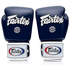 Fairtex BGV1 Muay Thai Boxing Training Sparring Gloves for Men, Women, Kids| Premium Quality, Light Weight & Shock Absorbent 16 oz Boxing Gloves -Blue/Black/White