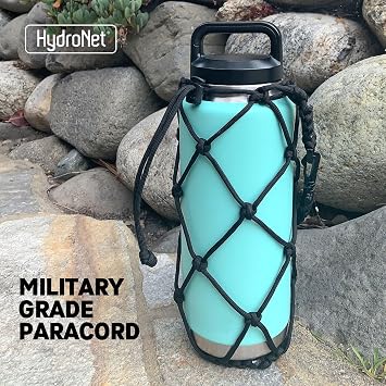 Gearproz HydroNet Carry Bag with Handle and Shoulder Strap for YETI Rambler Bottles and Camelbak Water Bottles, Tumbler Accessories for Men Women Hiking Camping Travelling