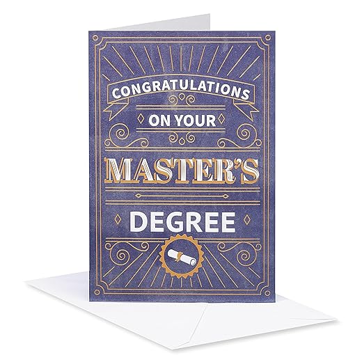 American Greetings Master's Degree Graduation Card (Impressive Achievement)