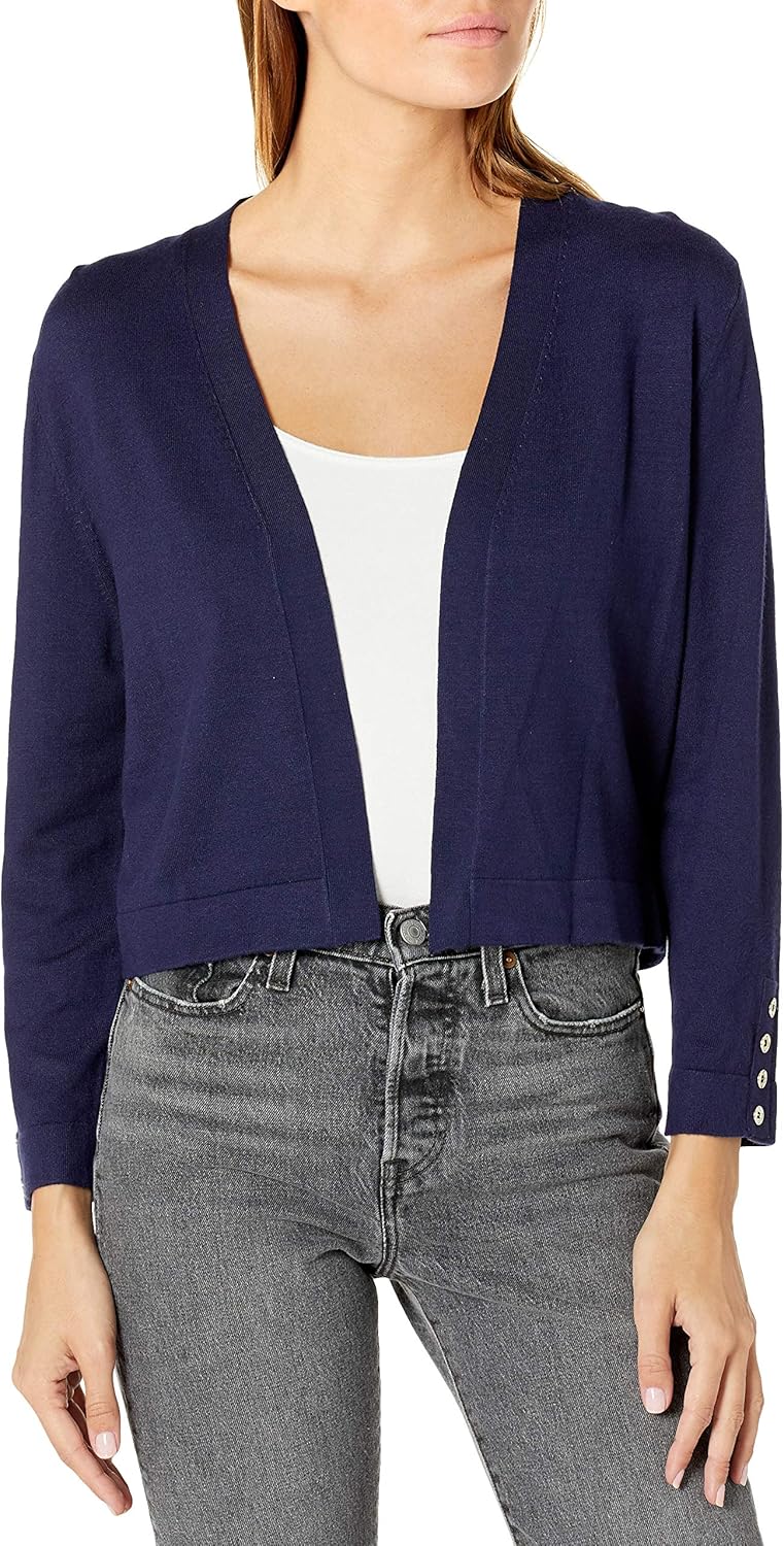 Tommy Hilfiger Women's Button Sleeve Shrug at  Women’s Clothing store