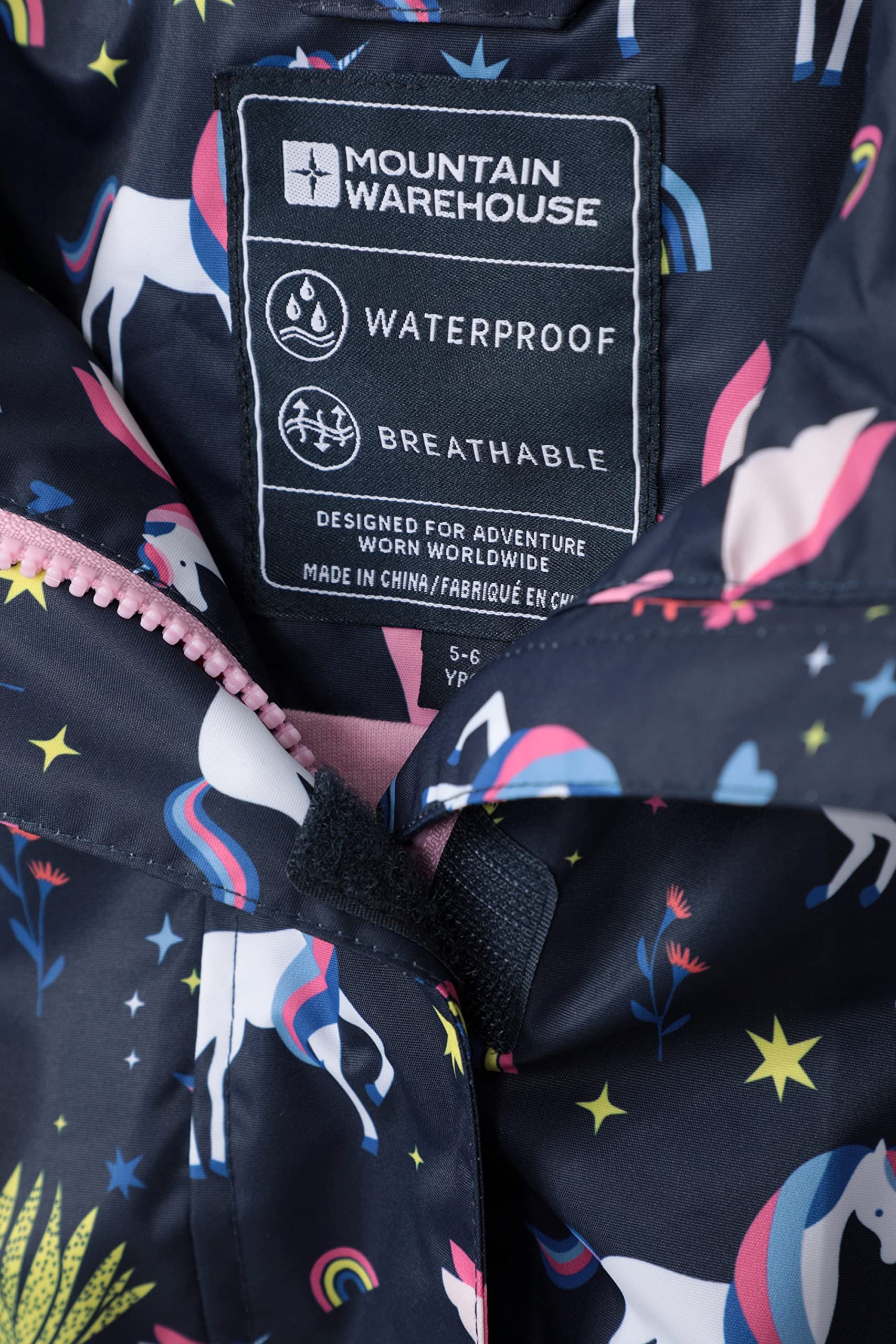 Mountain Warehouse Dale leichte wasserdichte Kinderjacke - Fleece gefütterte Regenjacke, Mädchen/Jungen, verstellbare Bündchen - Frühling Sommer