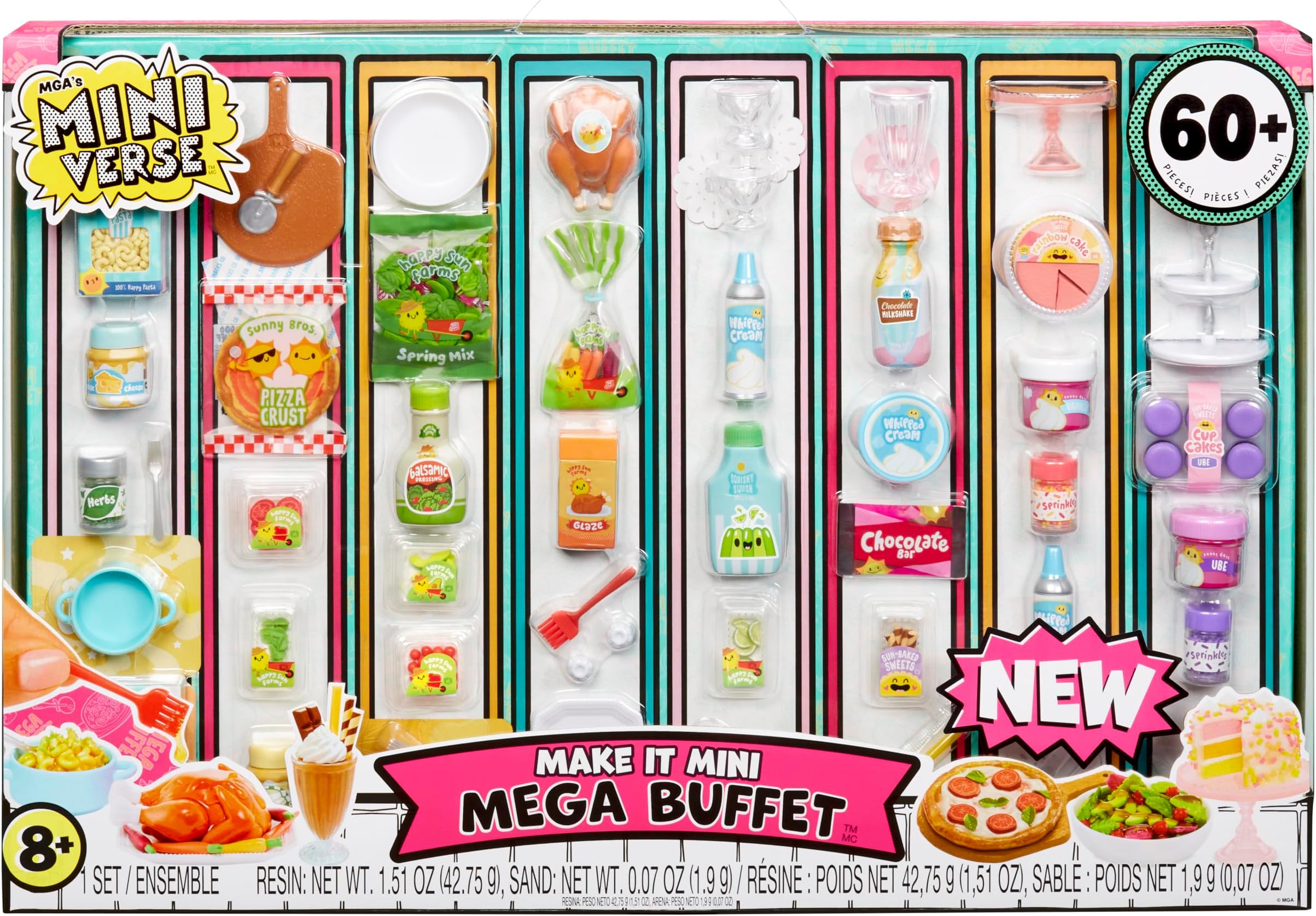 MGA's Miniverse Make It Mini Mega Buffet, Mini Collectibles, DIY, Resin Play, Replica Foods, NOT EDIBLE, Collectors, 8+, Groot