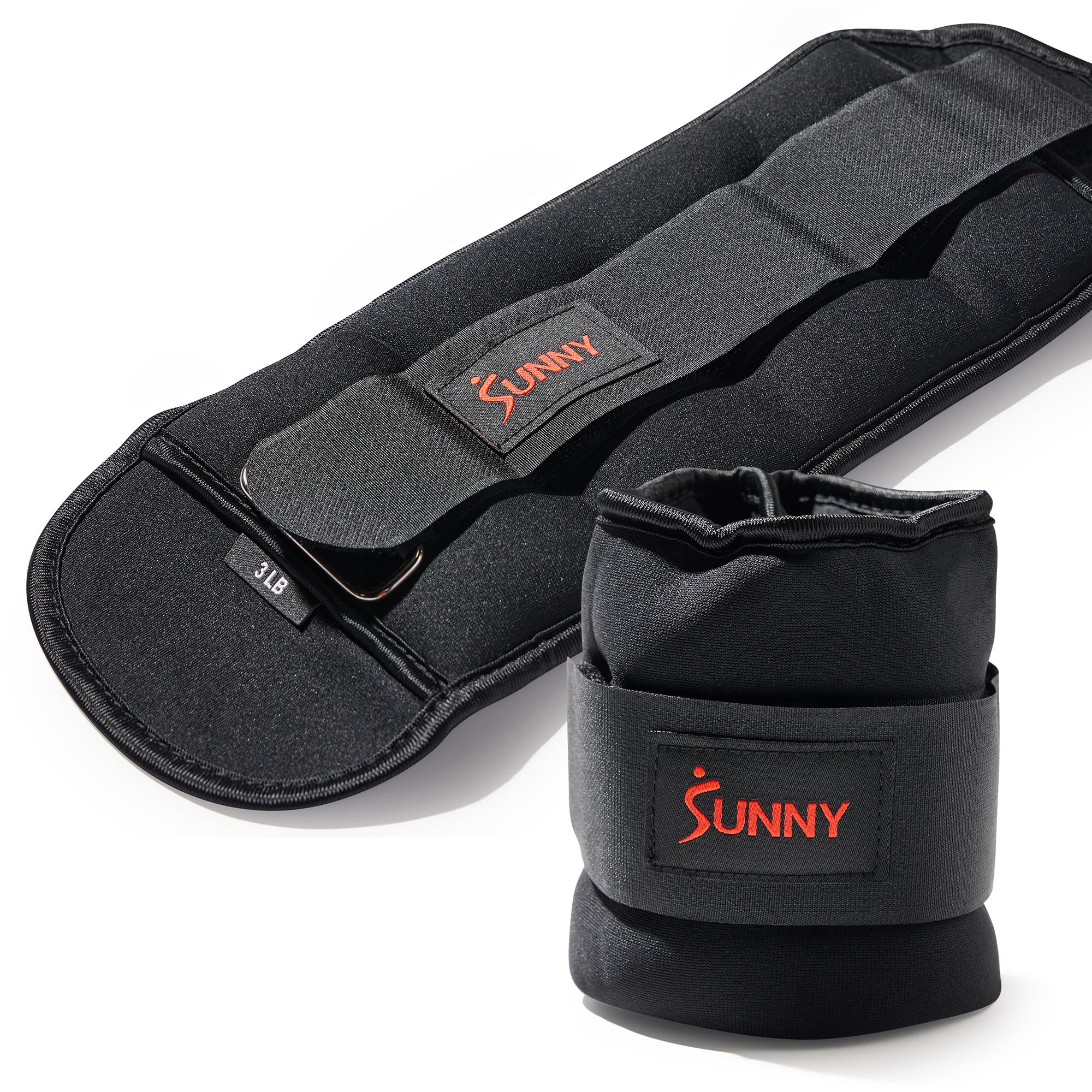 Sunny Health Fitness Ankle Weights for Women Men Kids Adjustable 1 5 lb Pair Wrist Arm Leg Weights