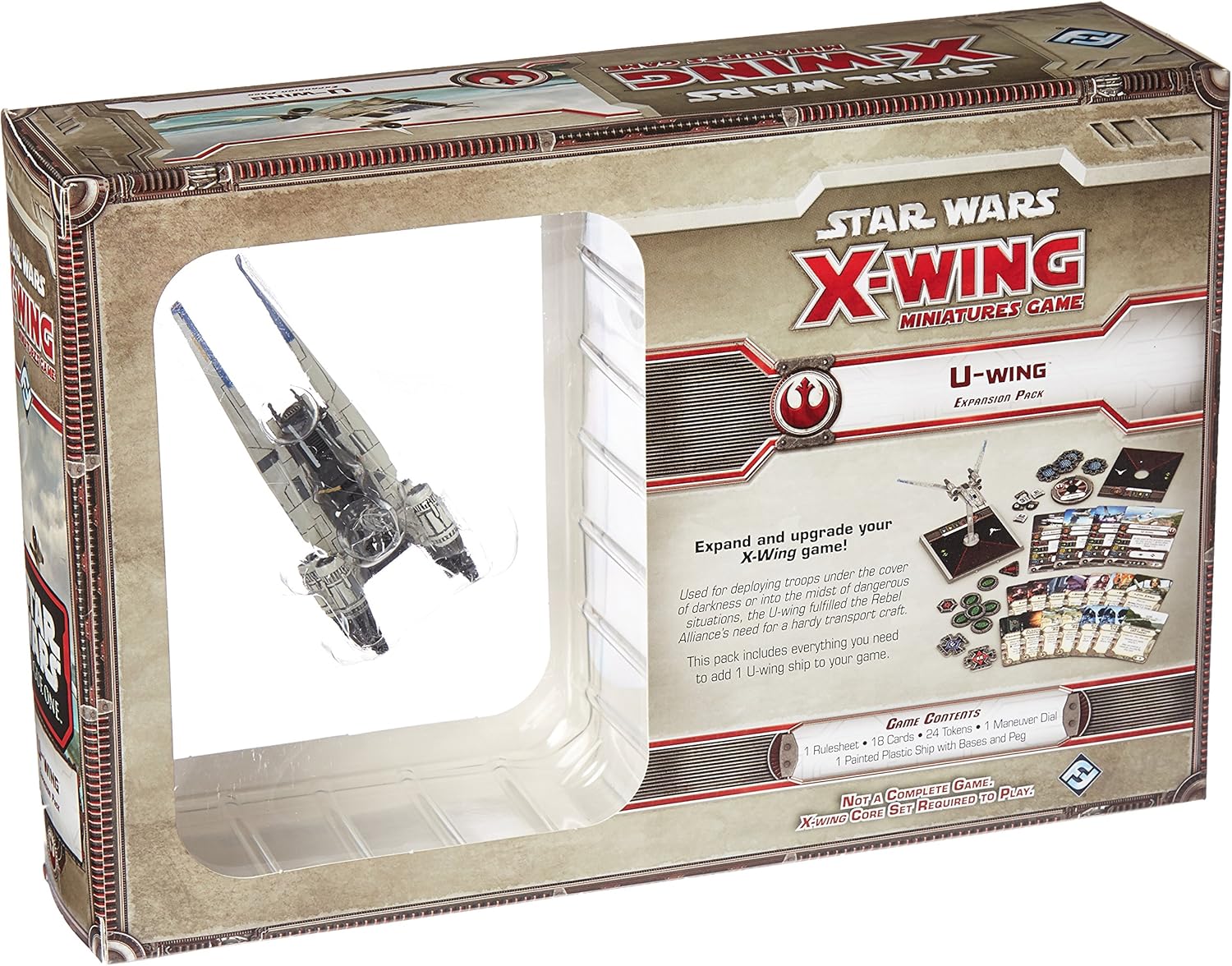 Star Wars X-Wing 1st Edition Miniatures Game U-wing EXPANSION PACK - Deploy Rebels with Precision! Strategy Game for Kids & Adults, Ages 14+, 2 Players, 30-45 Min Playtime, Made by Atomic Mass Games