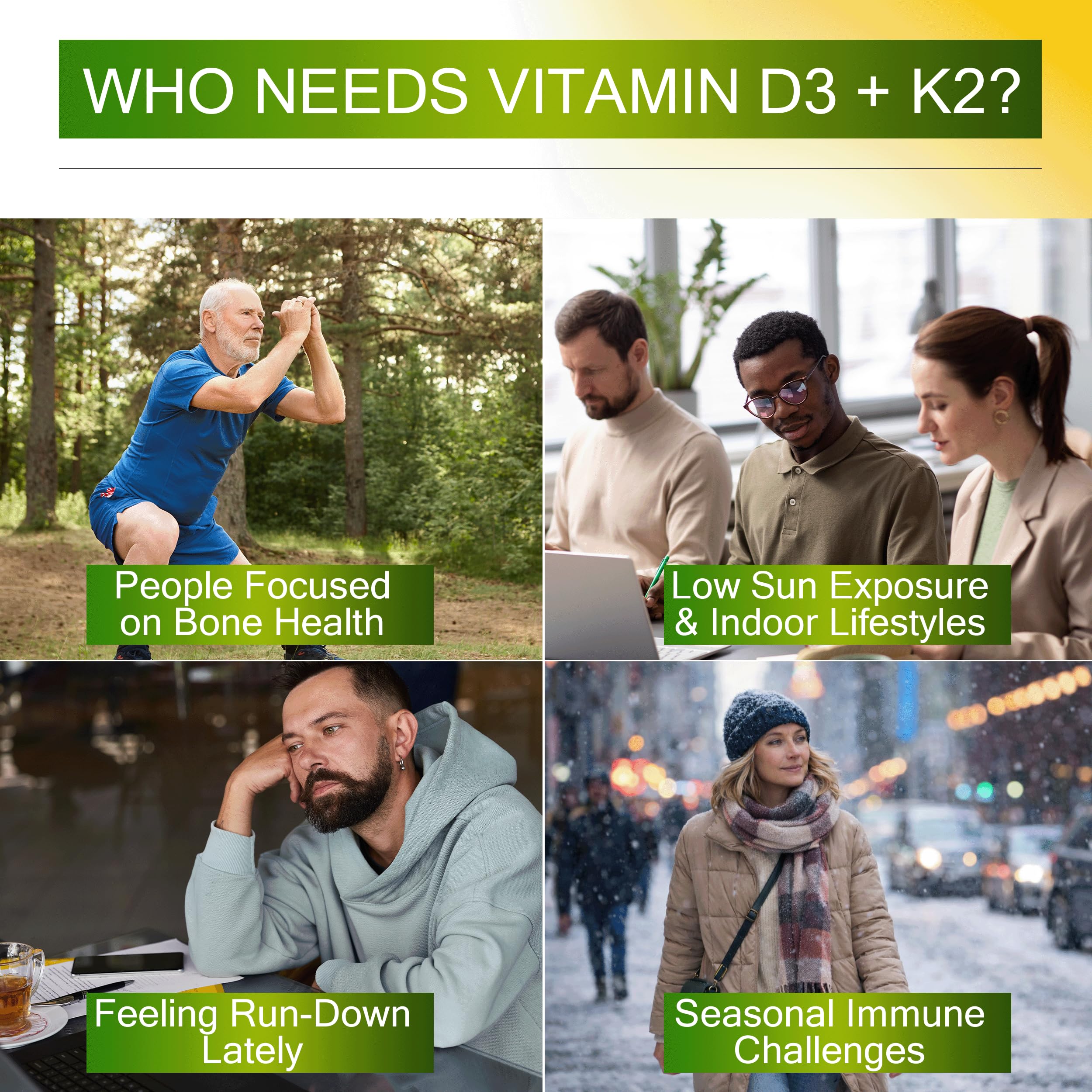 D3 K2 Vitamin 10,000 IU with Magnesium Glycinate 350mg, Zinc & Moringa — Amazon image 3