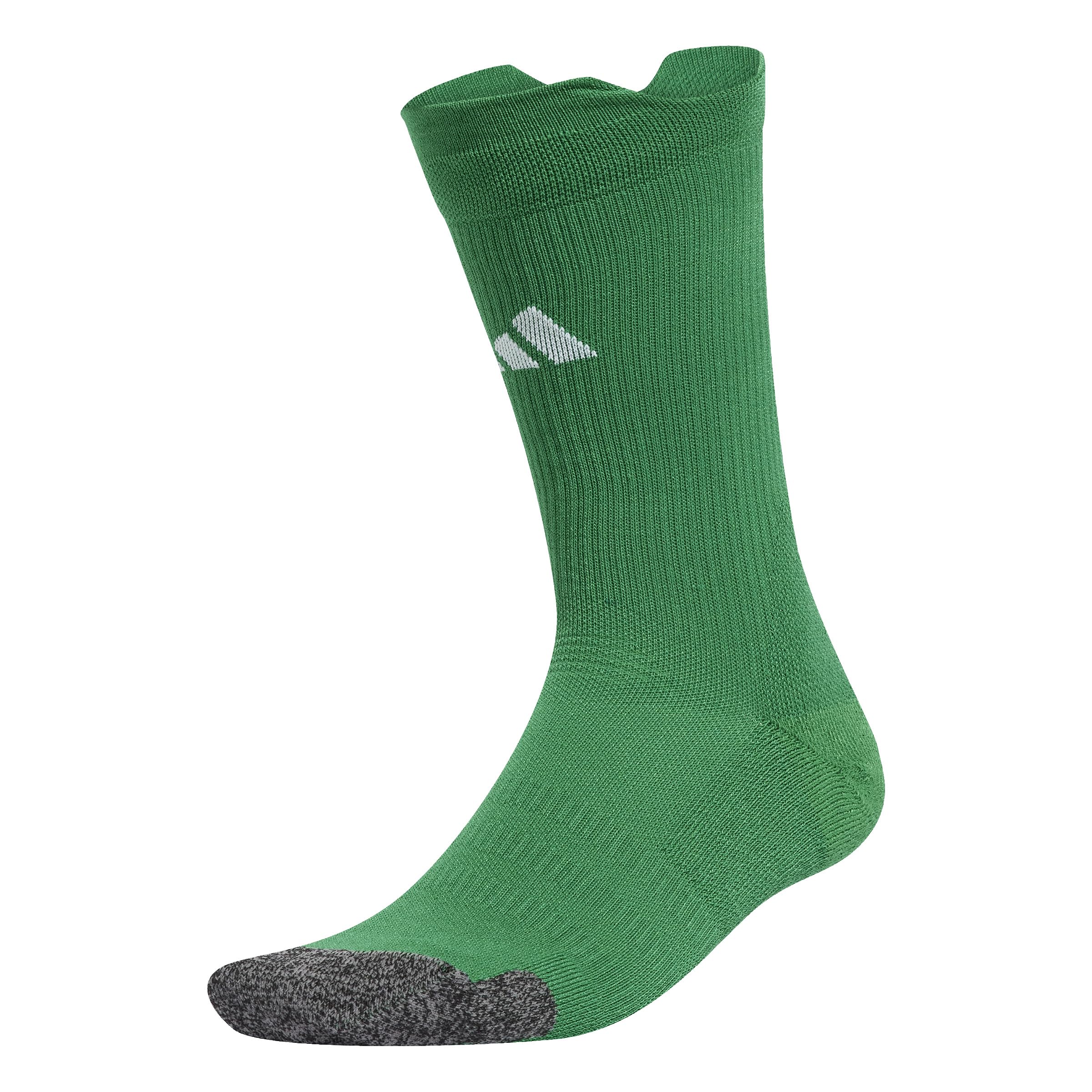 adidas Unisex Football Cushioned Performance Crew Socks, team green/white, 10.5-12.5