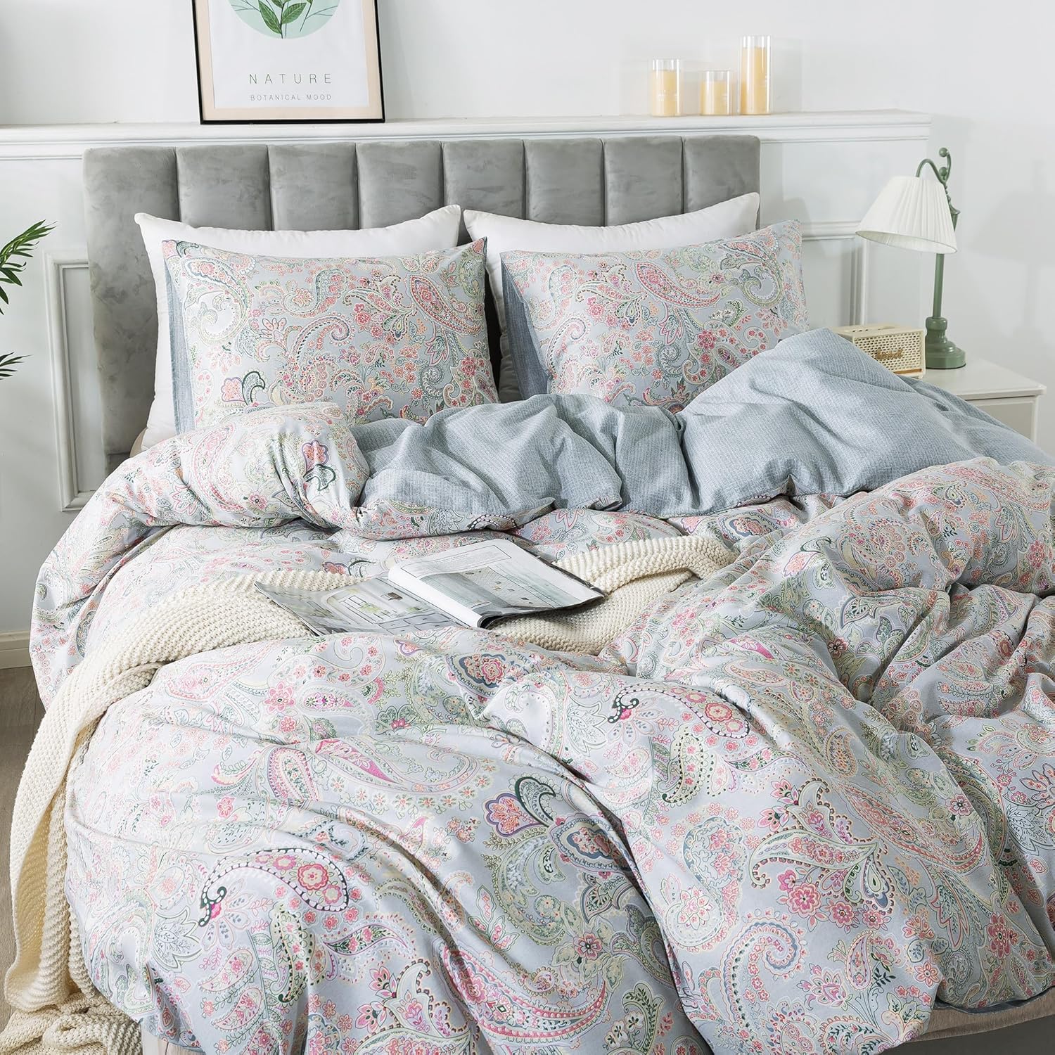 HoneiLife Wildflower Duvet Cover Queen 100 Cotton