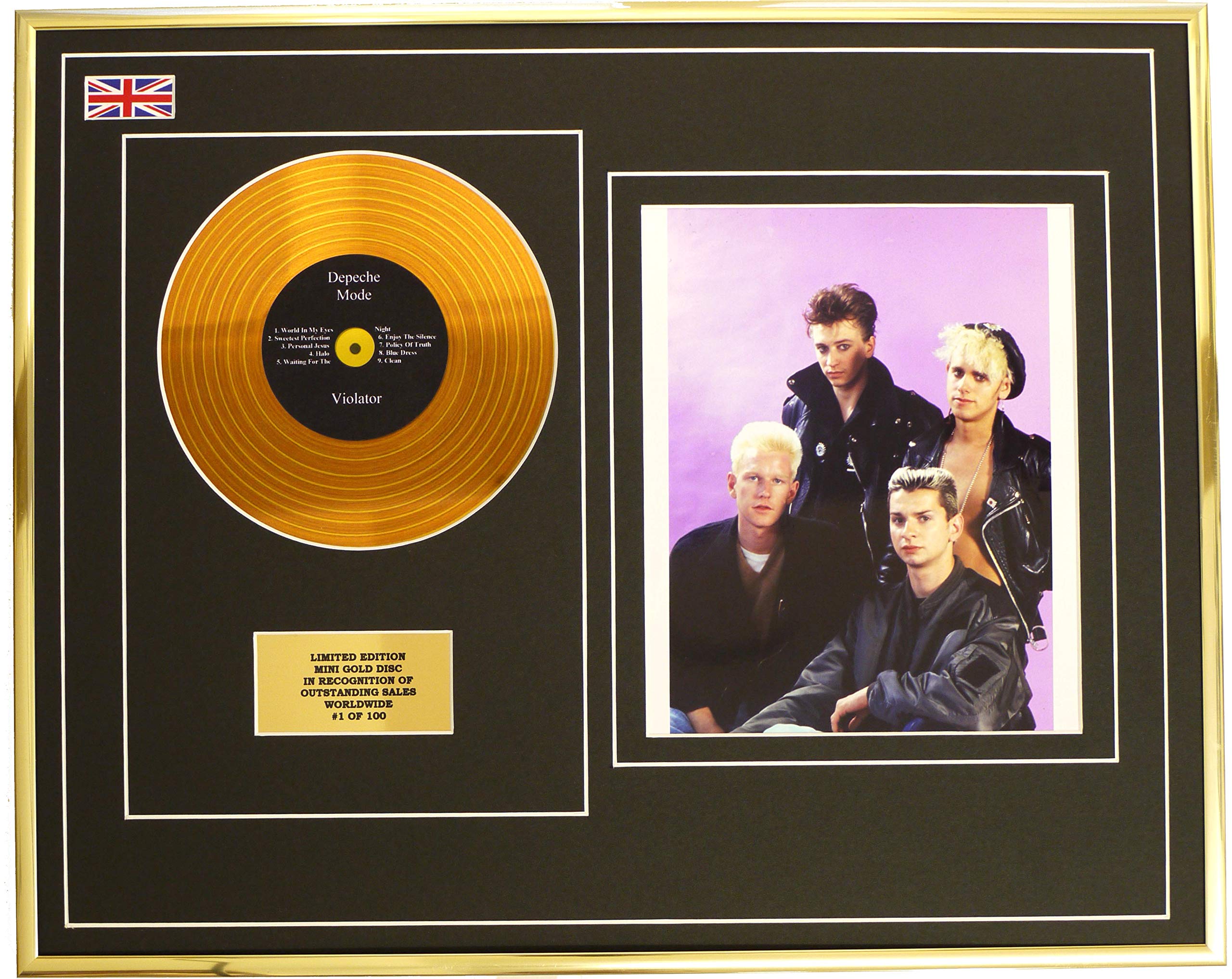 Everythingcollectible DEPCHE Mode/MINI Metall Gold DISC & Foto Display/Limitierte Edition/COA/Violator