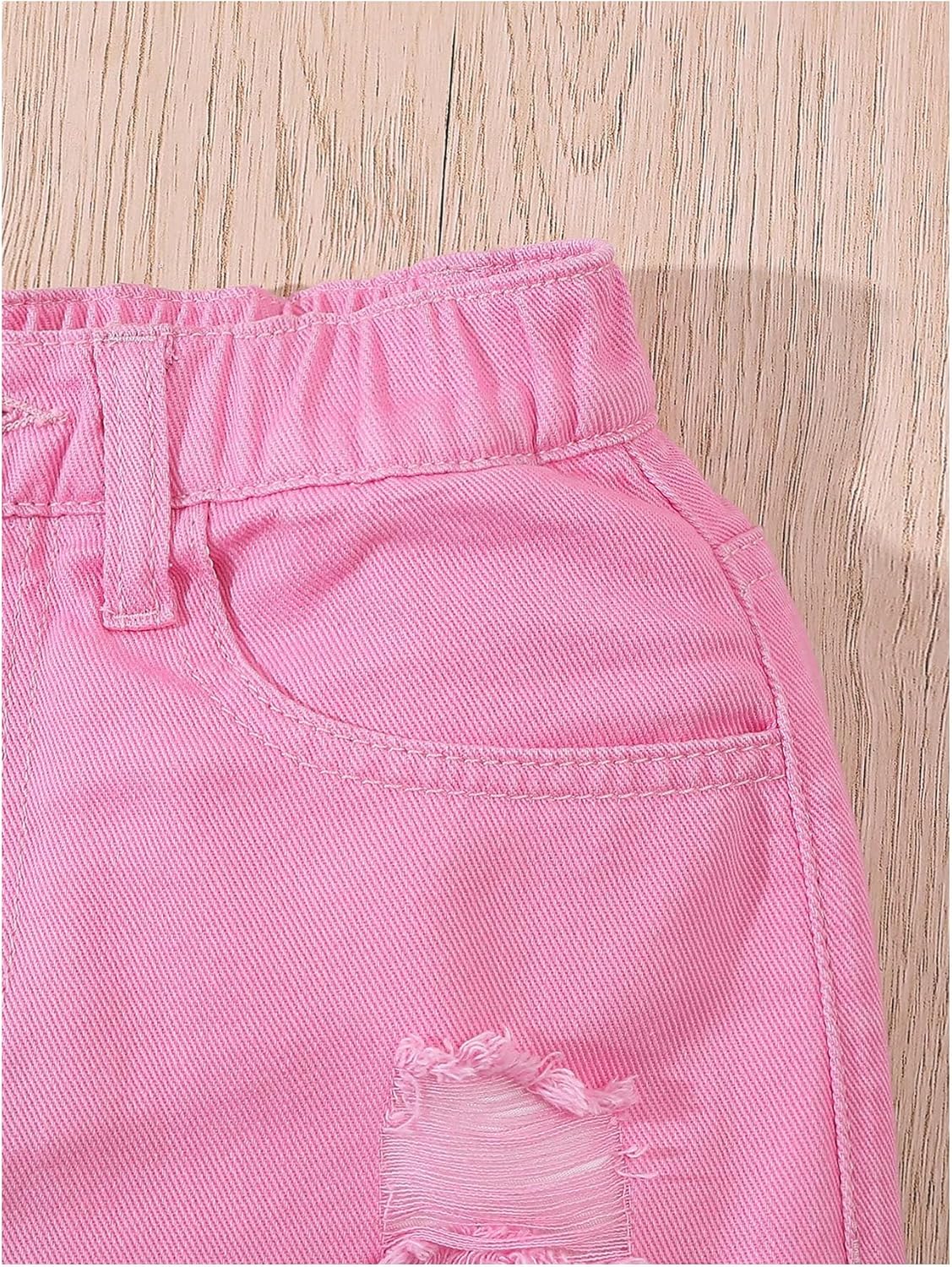 WDIRARA Girl's 2 Piece Outfits Ripped Button Down Jacket Elastic Waist Denim Skirt Set - Image 4