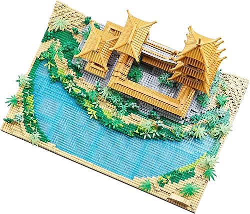 Miniatura 5 de Micro Building Blocks for Adults Crescent Moon Spring Mini Bricks Decorative Models Kit a Chinese Ancient Famous Architecture and Collection DIY