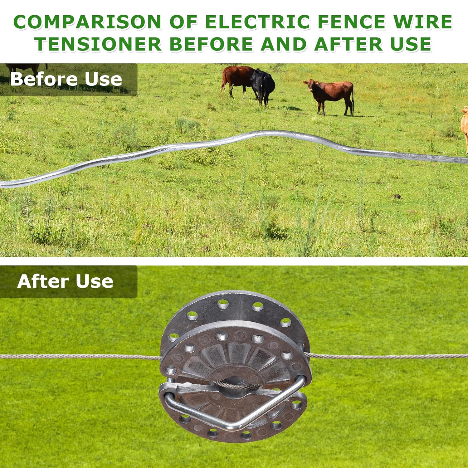 Electric Fence Wire Strainer, 20Pcs Rapid Wire Tensioner, Fence Tightener, for Fencing Tool and Tightening Metal Fence Post