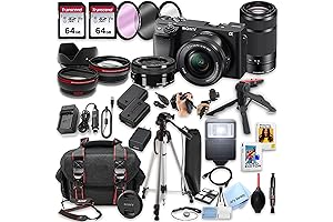 Sony A6400 Mirrorless Camera Bundle: Capture Stunning Moments with Prime Lenses