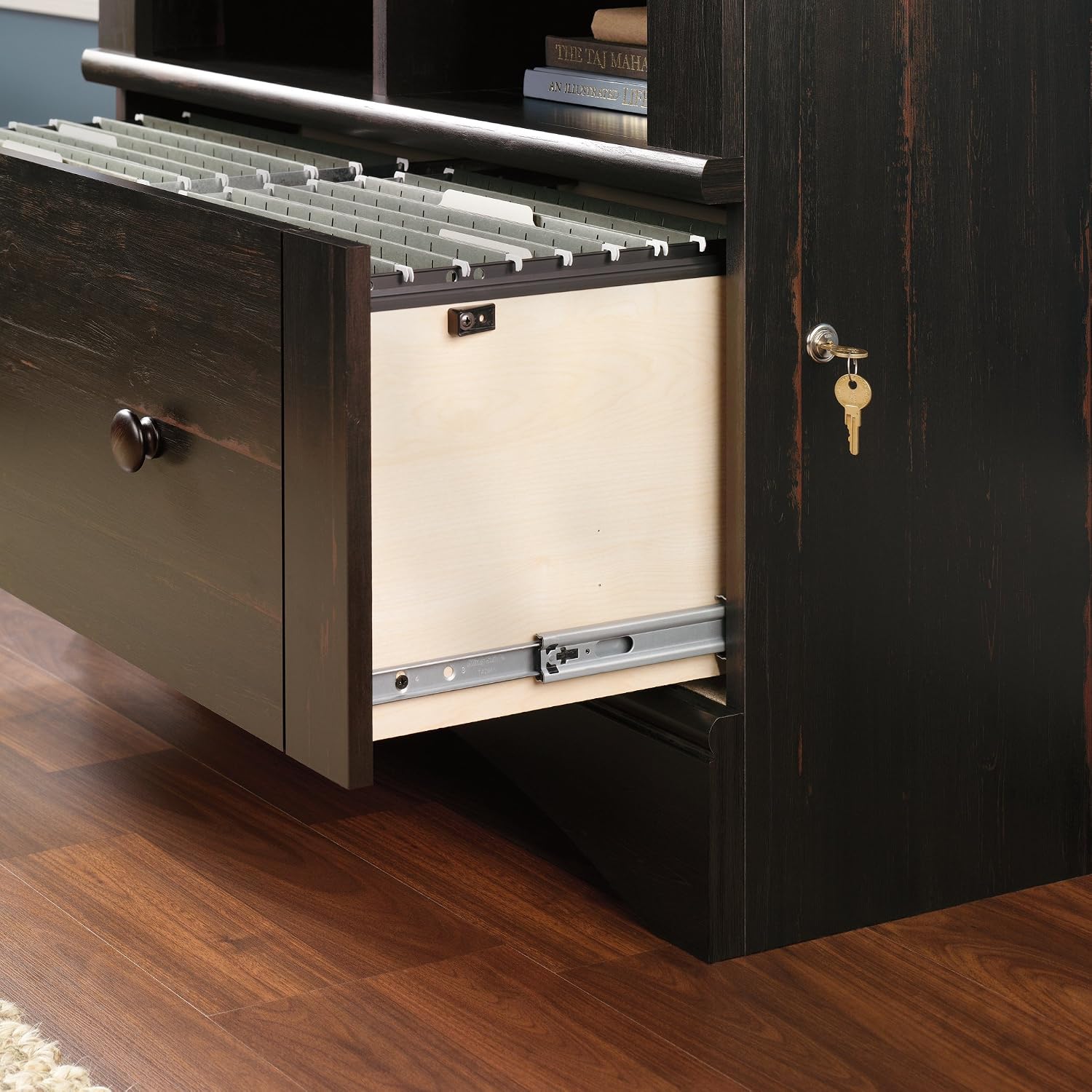 Sauder Harbor View Lateral File, Antiqued Paint finish