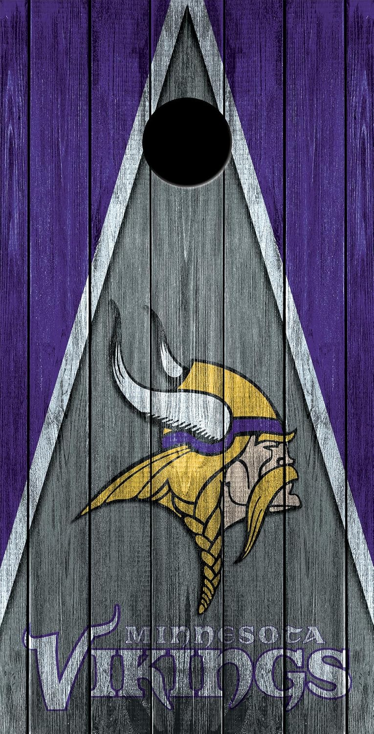 Tower Decals Minnisota Vikings Triangle Grey Cornhole Board Vinyl Wrap