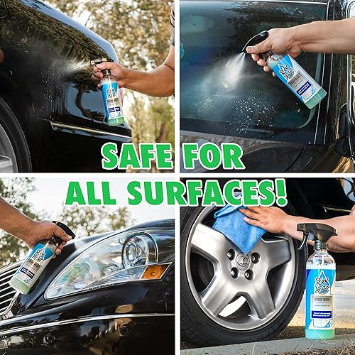 Miniatura 11 de Rev Auto Kit de lavado de coche sin agua – Limpia vehículos sin fuente de agua/incluye dos limpiador en aerosol de lavado sin agua de 16 onzas