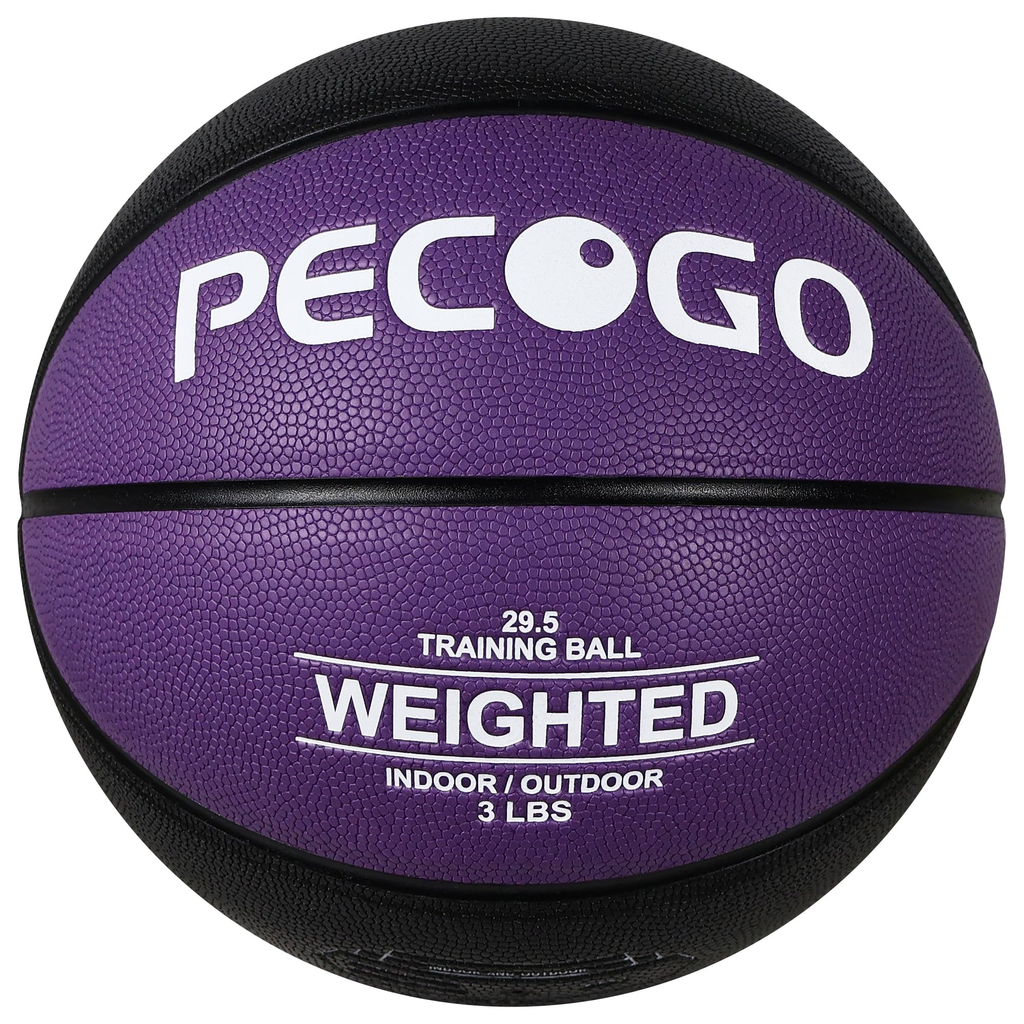 PECOGO Size 6/7 Weighted Training Basketball (2.2/3/3.3 lbs) - Heavy Indoor/Outdoor Basketball for Dribbling, Passing, Rebounding & Skill Development