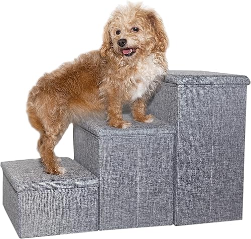 Miniatura 1 de Escaleras plegables para mascotas para perros pequeños - Escaleras ajustables para perros para cama y sofá - Escaleras para mascotas para perros
