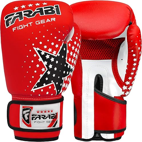 Farabi - Guantes de boxeo para niños Muay Thai Kick Boxing Training MMA