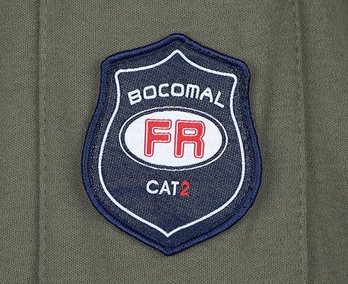 Miniatura 39 de BOCOMAL FR Shirts - Camisa ligera de 5.5 onzas de manga corta y resistente al fuego/ignífuga Gris jaspeado,Gris jaspeado oscuro,marino,Gris,Rojo