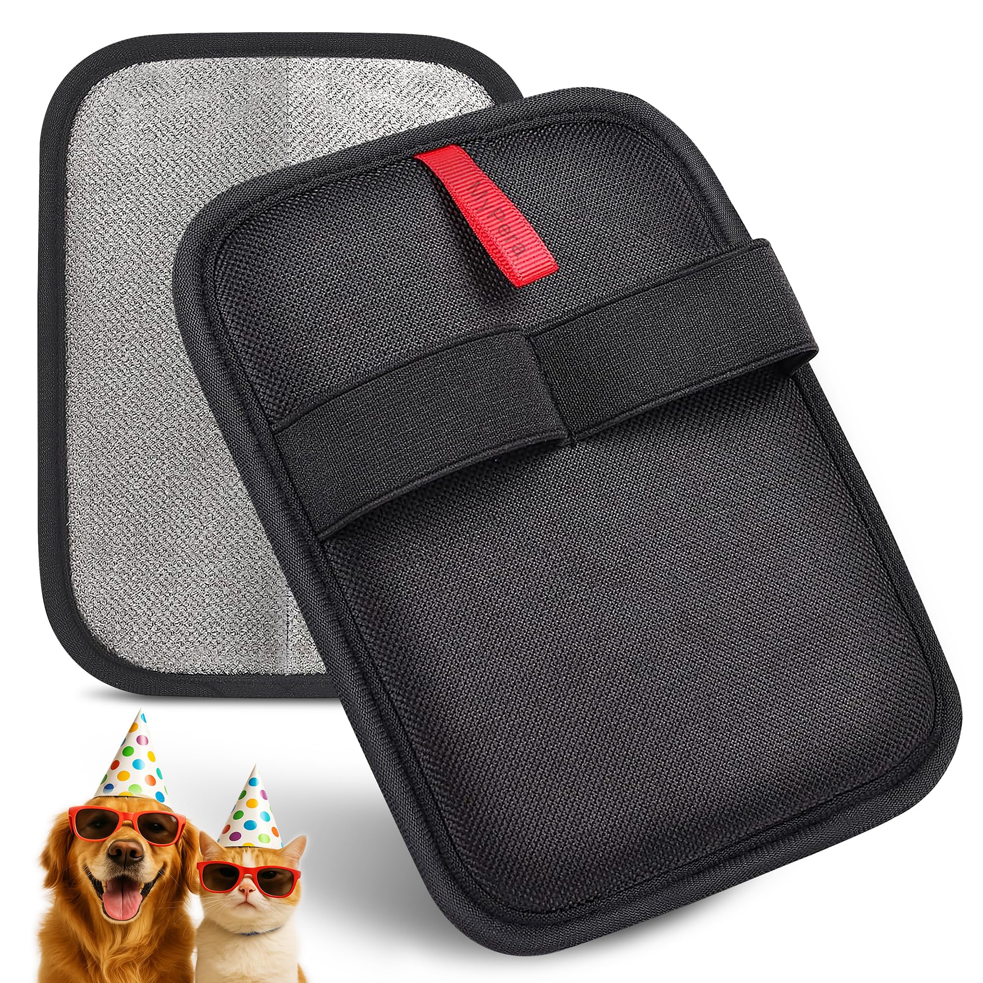 MyPera Pet Hair Remover Gloves for Cats & Dogs, Electrostatic Pet Hair Removal Gloves Brush for Pets Hair, Upgraded Animal Fur Removal Tool, Reusable