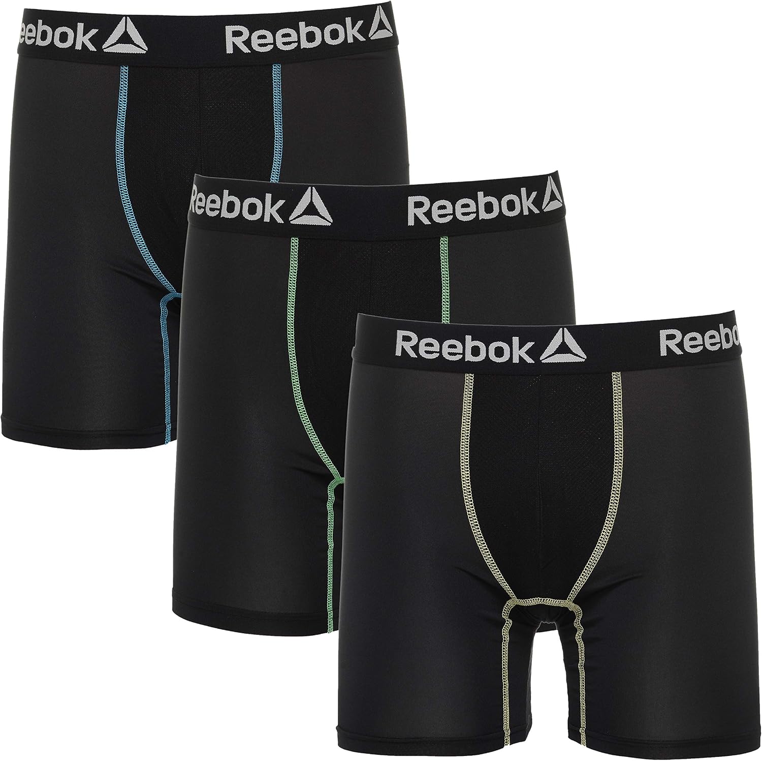 Reebok Men's Athletic Performance Boxer Briefs (3 Pack)