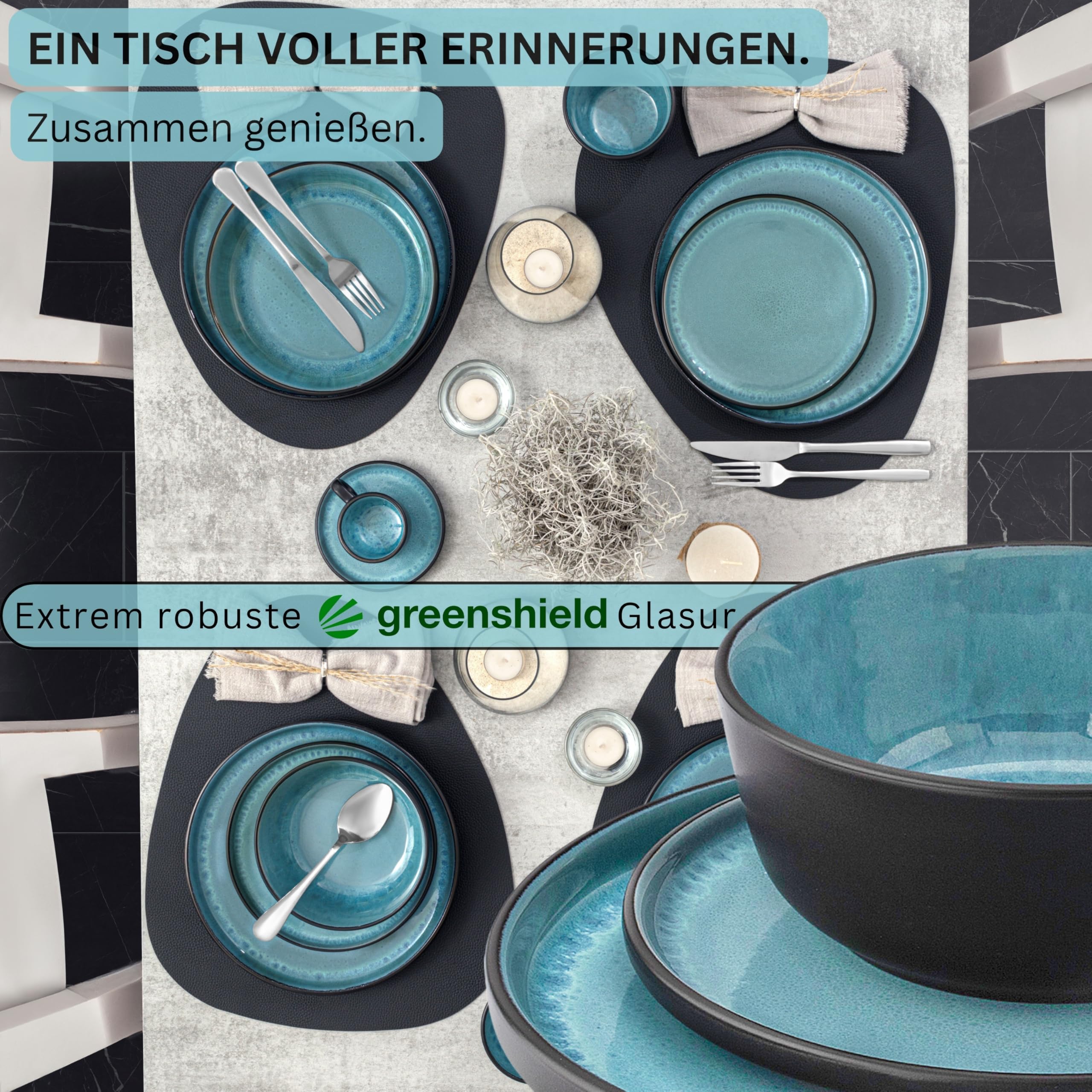 Sänger Granada Steingut Geschirr Set 36 tlg – Bild 3