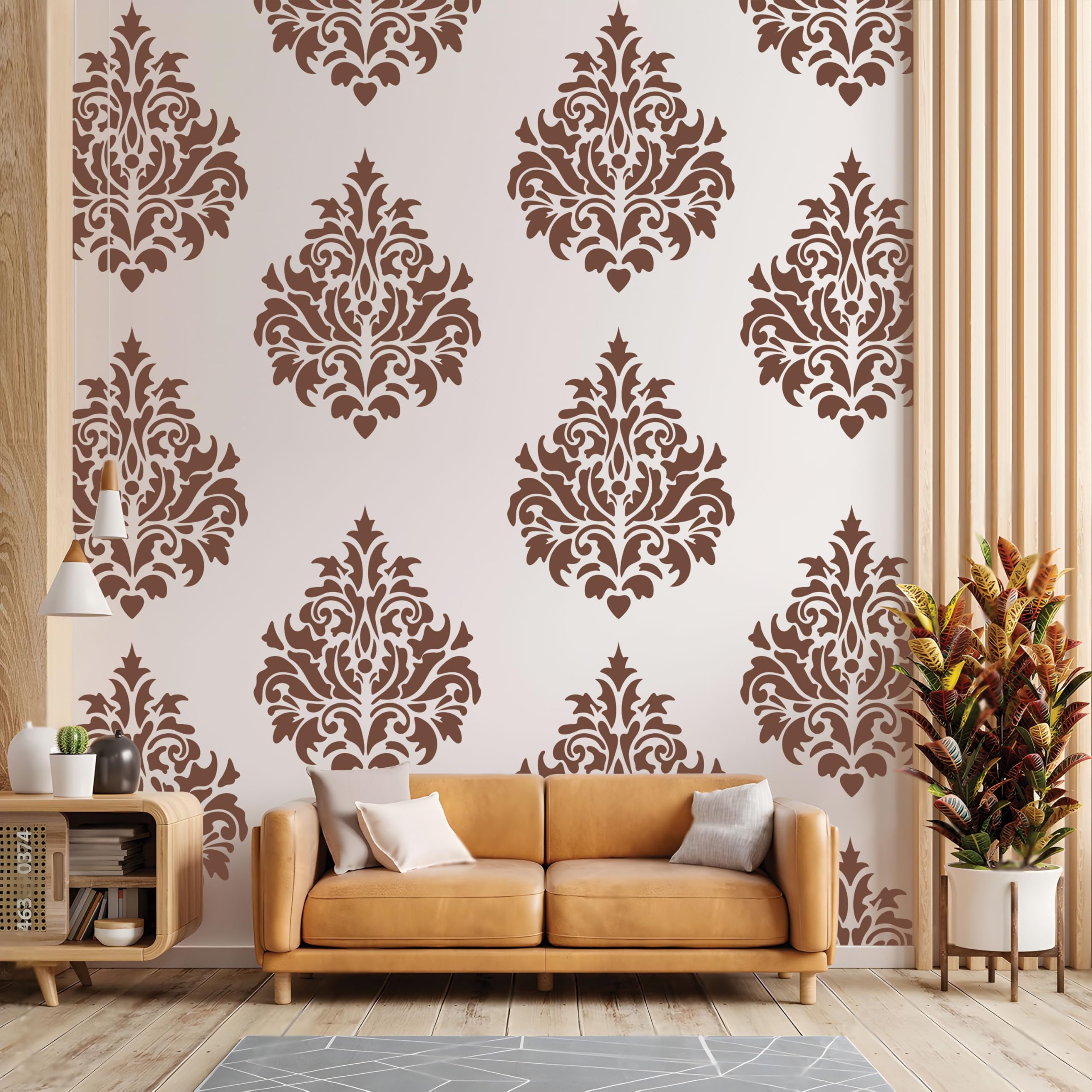 StenCart Stencils for Wall Painting Damask Reusable Wall Stencils for Painting (16inch x 24inch)–DIY Reusable Design Suitable for Home & Office (Pack of 1, (STC1624-716)) (B0C4HT1HRL) Amazon Price History, Amazon Price Tracker