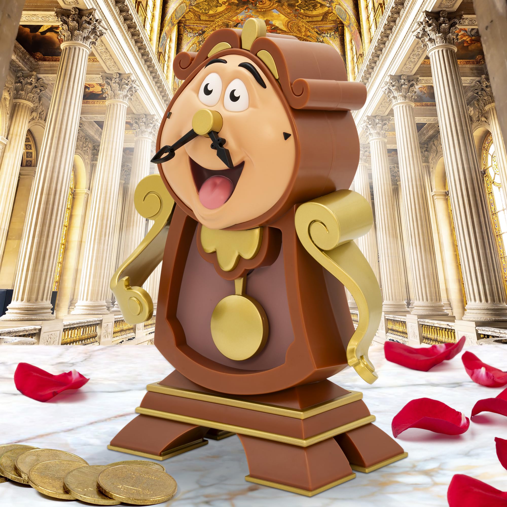 ABYstyle Disney Beauty & The Beast Cogsworth - Salvadanaio di Alta Qualità in Latta, Merchandising La Bella e La Bestia