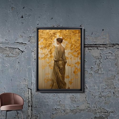 Miniatura 2 de Original Ginkgo biloba Print On Canvas, Modern Textured Gold Wall Art, Abstract Gold Leaves Print, Living room Wall Decor, Modern Art Canvas, Arts