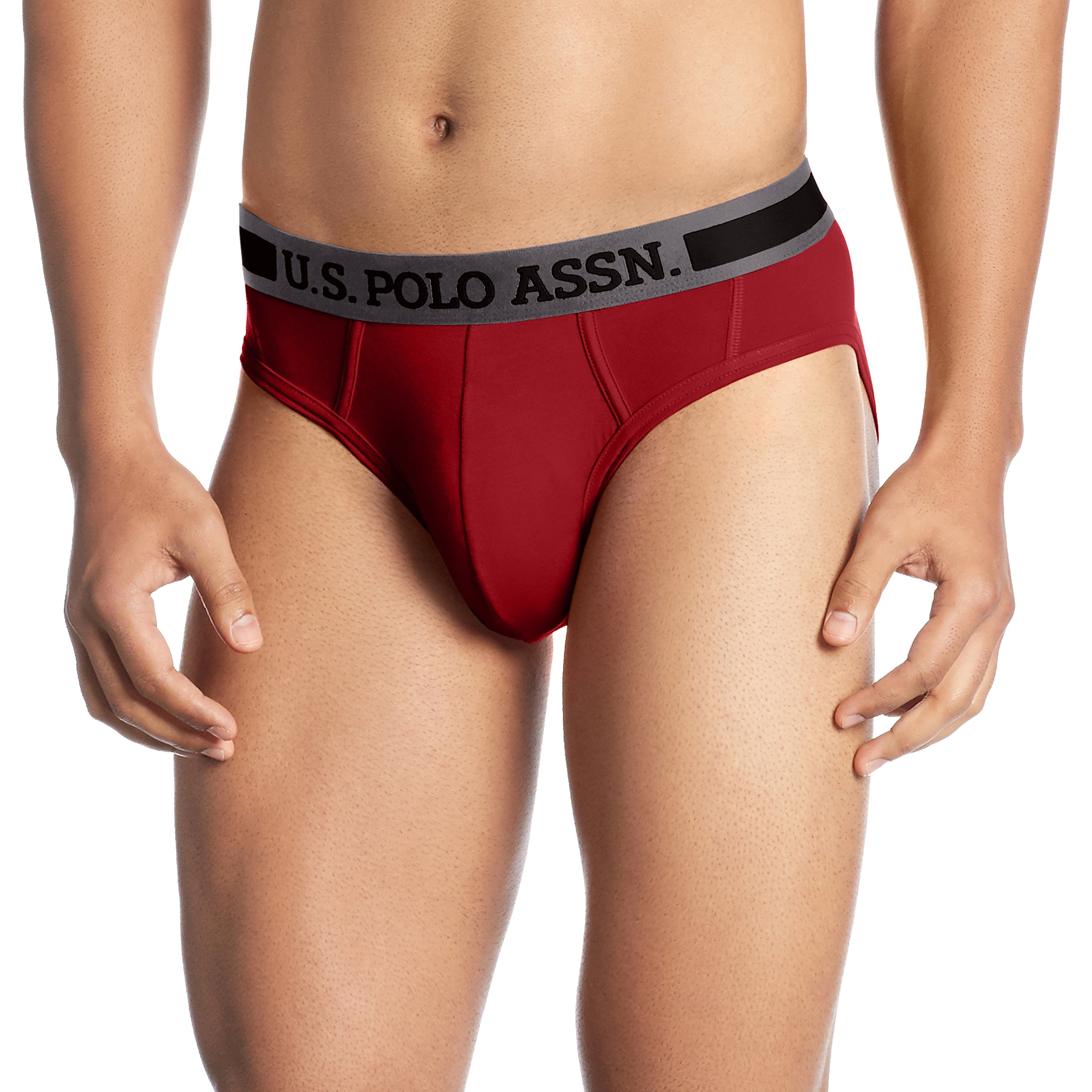 U.S. POLO ASSN.Men Solid Supima Cotton Spandex I615 Briefs - Pack Of 1