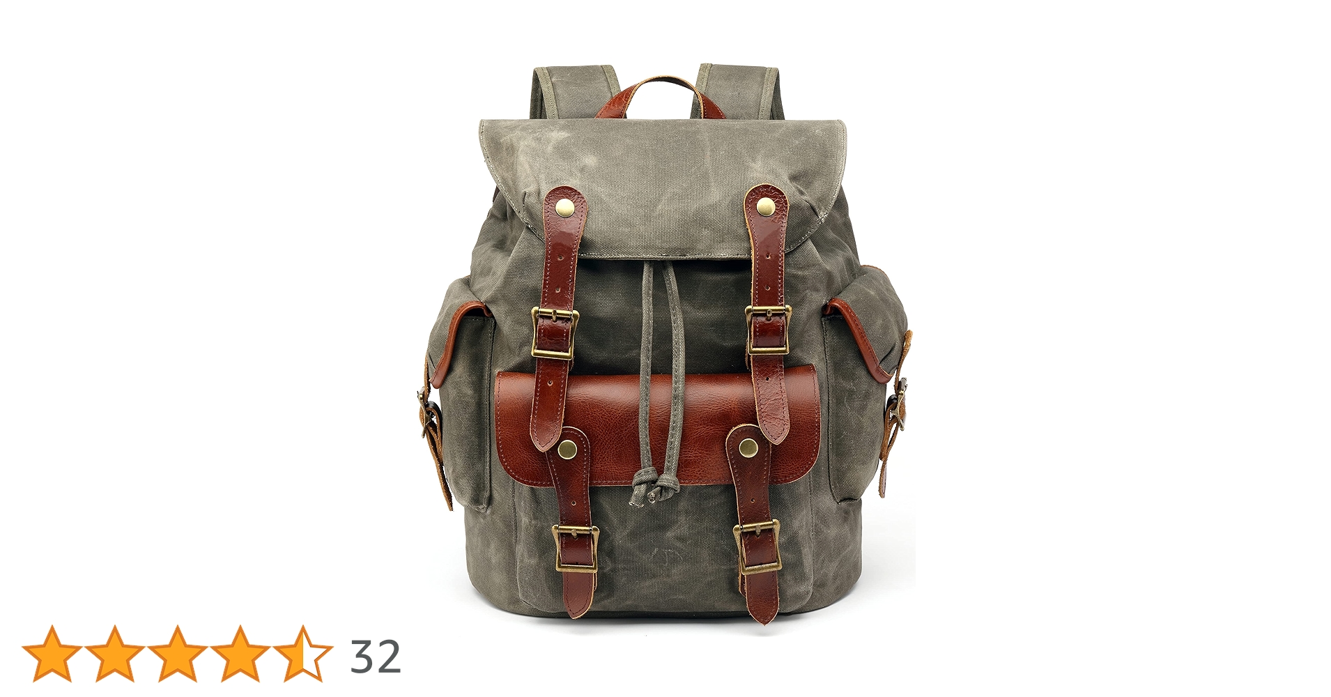 Amazon.co.jp: HuaChen ビンテージ 高耐久 キャンバス バックパック