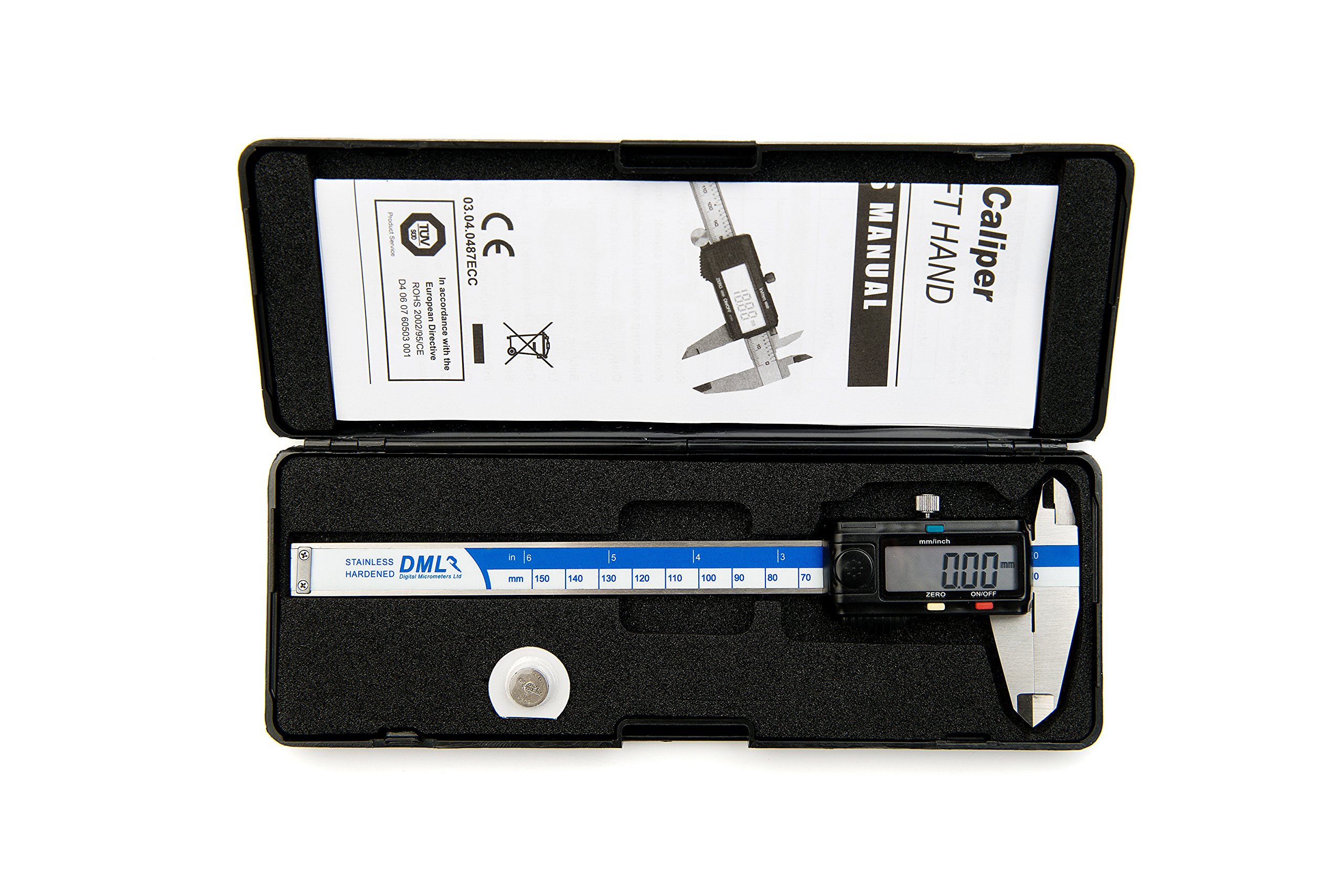 DML Left Handed 150mm 6" Inch Digital Vernier Caliper 12 Months Warranty