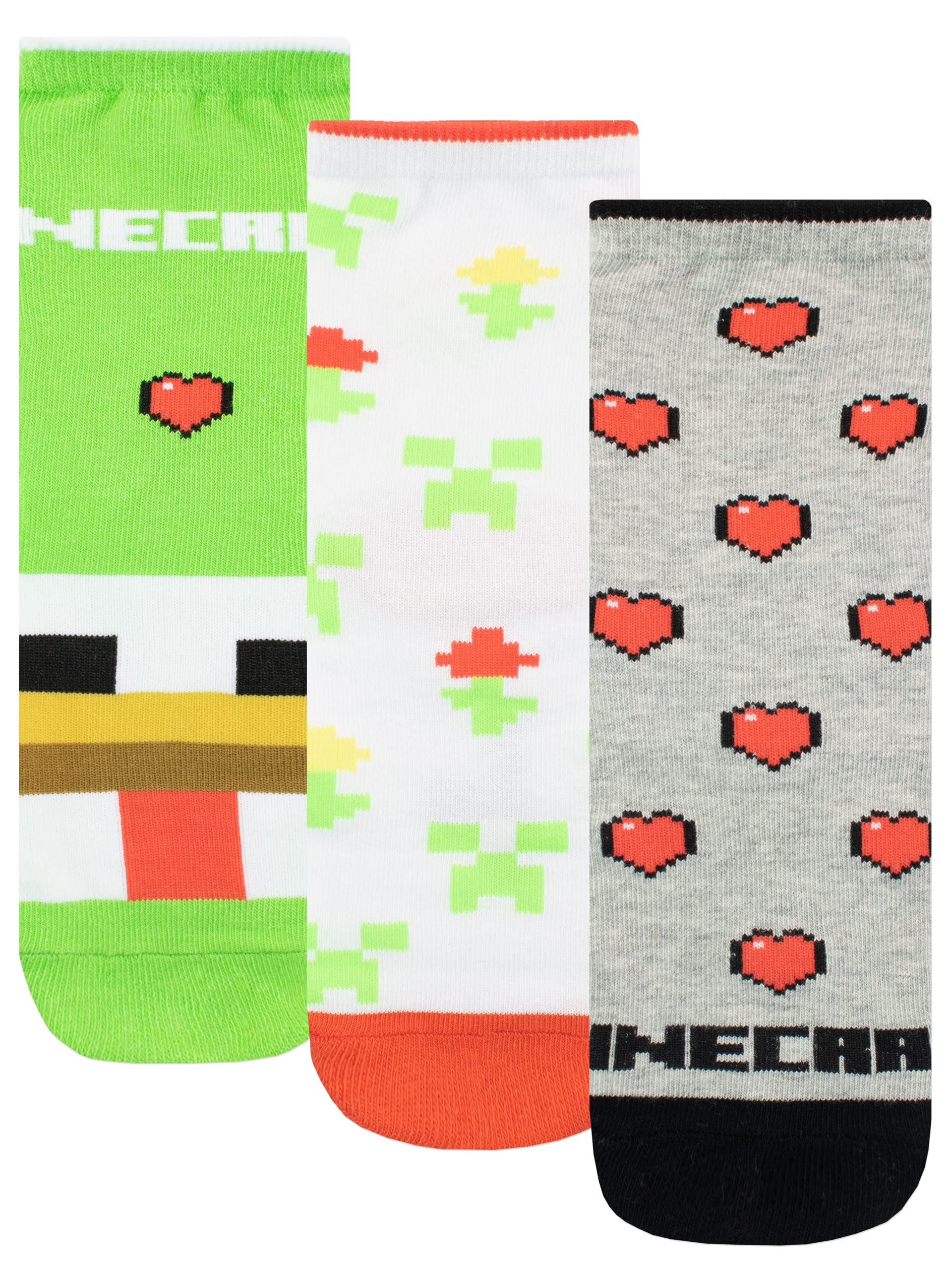 Minecraft Girls Multicolor Socks Pack Of 3 Multicolour 6-8