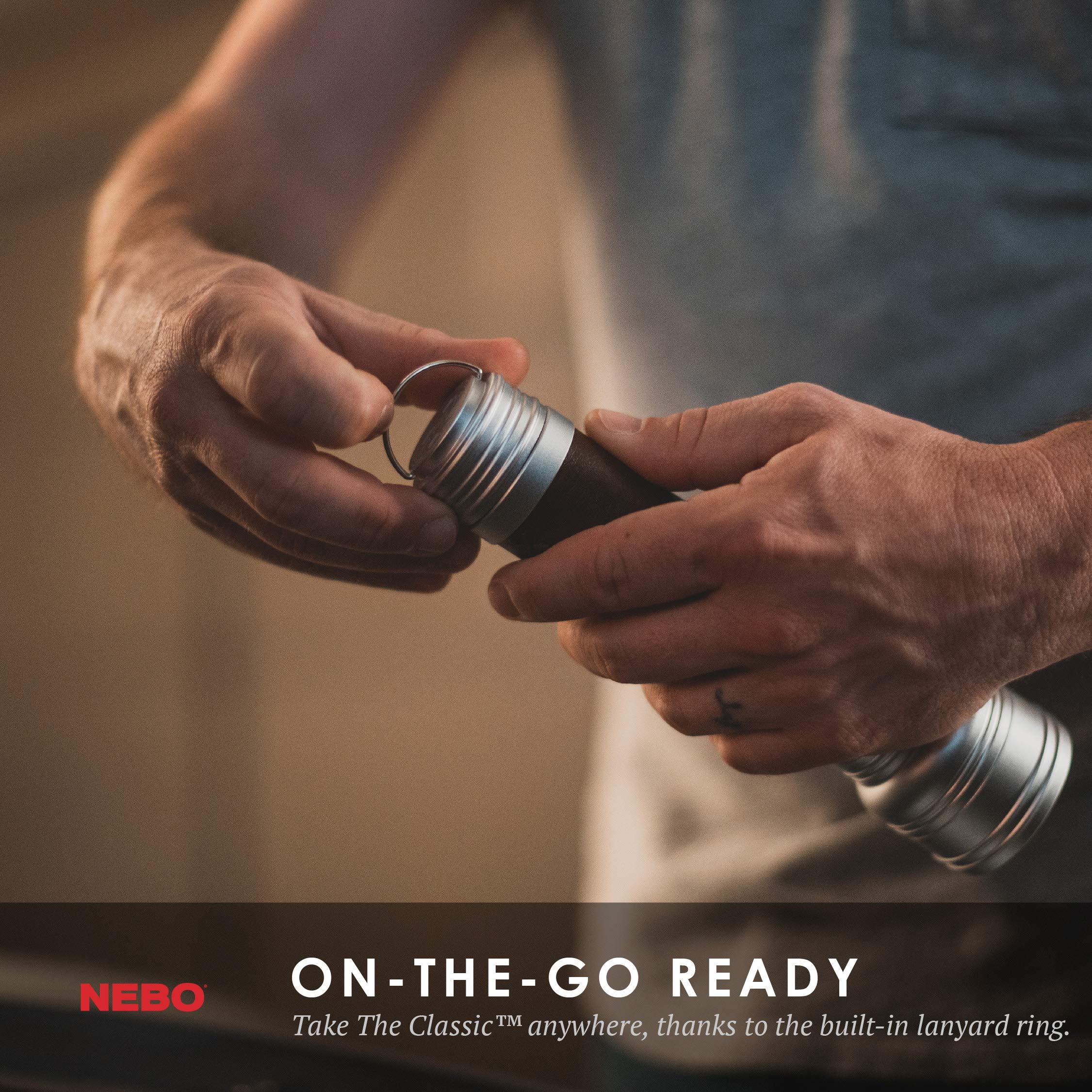 NEBO Classic Flashlight Vintage Electronics: 1920's inspired 640 Lumen anodized aluminum flash light that is wrapped in constructed leather, powered by 6x AA batteries (included) Home Improvement
