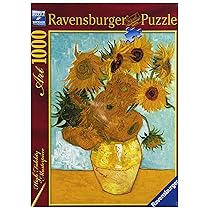Ravensburger – Puzzle Van Gogh Vaso di Girasoli, 1000 Pezzi, Puzzle Arte per Adulti e Ragazzi, Quadri Famosi da Esporre, Idea Regalo per Lei o Lui, 70×50 cm