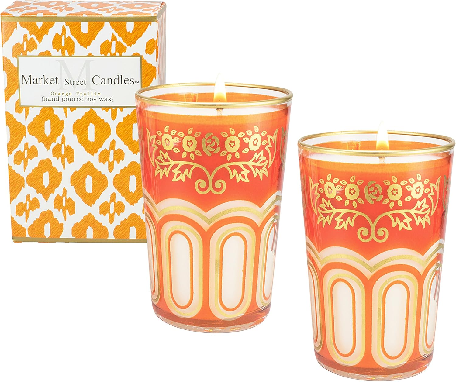 Market Street Candles Orange Moroccan Soy Wax Candle, 10.5