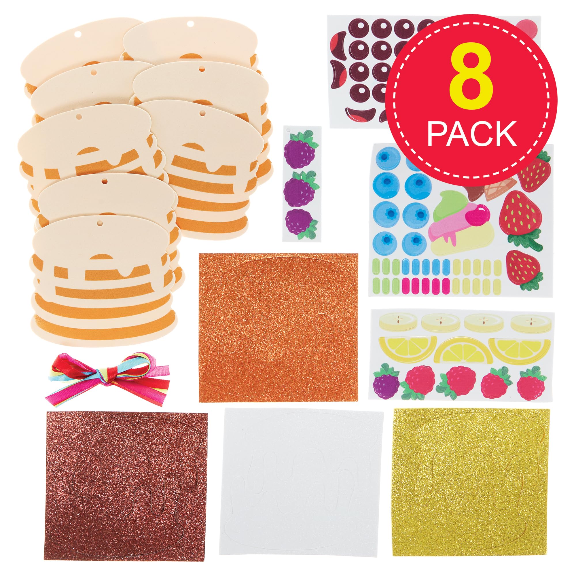 Baker Ross FN385 Pancake Day Toppings Mix & Match Kits - Pack of 8, Pankcake Day Arts and Craft Kits for Kids - Image 2