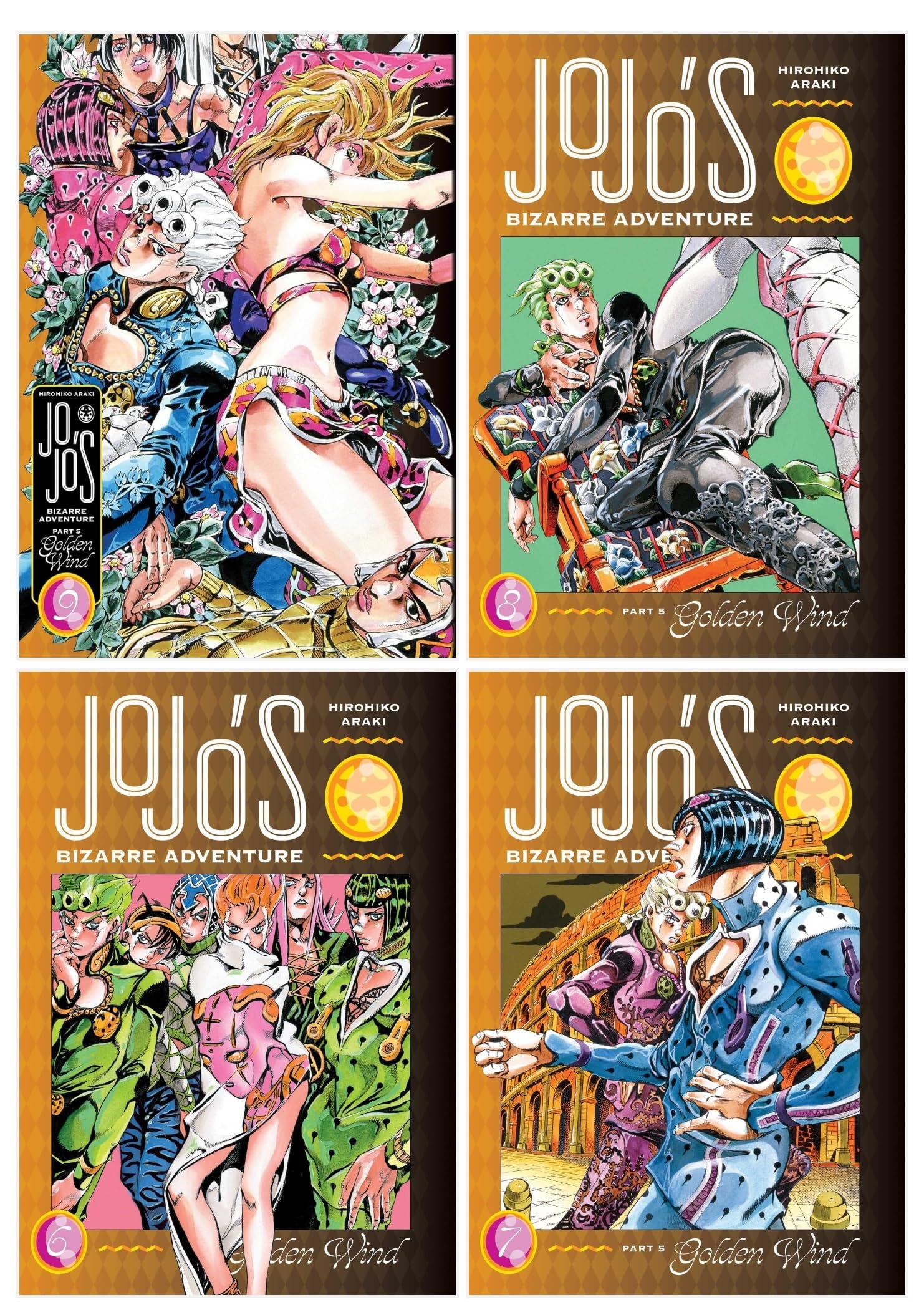 JoJo's Bizarre Adventure Part 5 - Golden Wind Series 4 Books