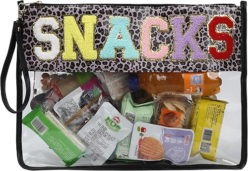 Monograma claro estadio Carta bolsas Chenille Carta Multi-propósito PVC Bolsas transparentes Bolso transparente Bolsas de playa Snack Maquillaje