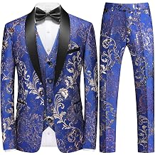 Mens Suit 3 Piece Satin Shawl Lapel Blazer Jacket Vest Pants Tuxedo Set for Wedding Prom Dinner Party