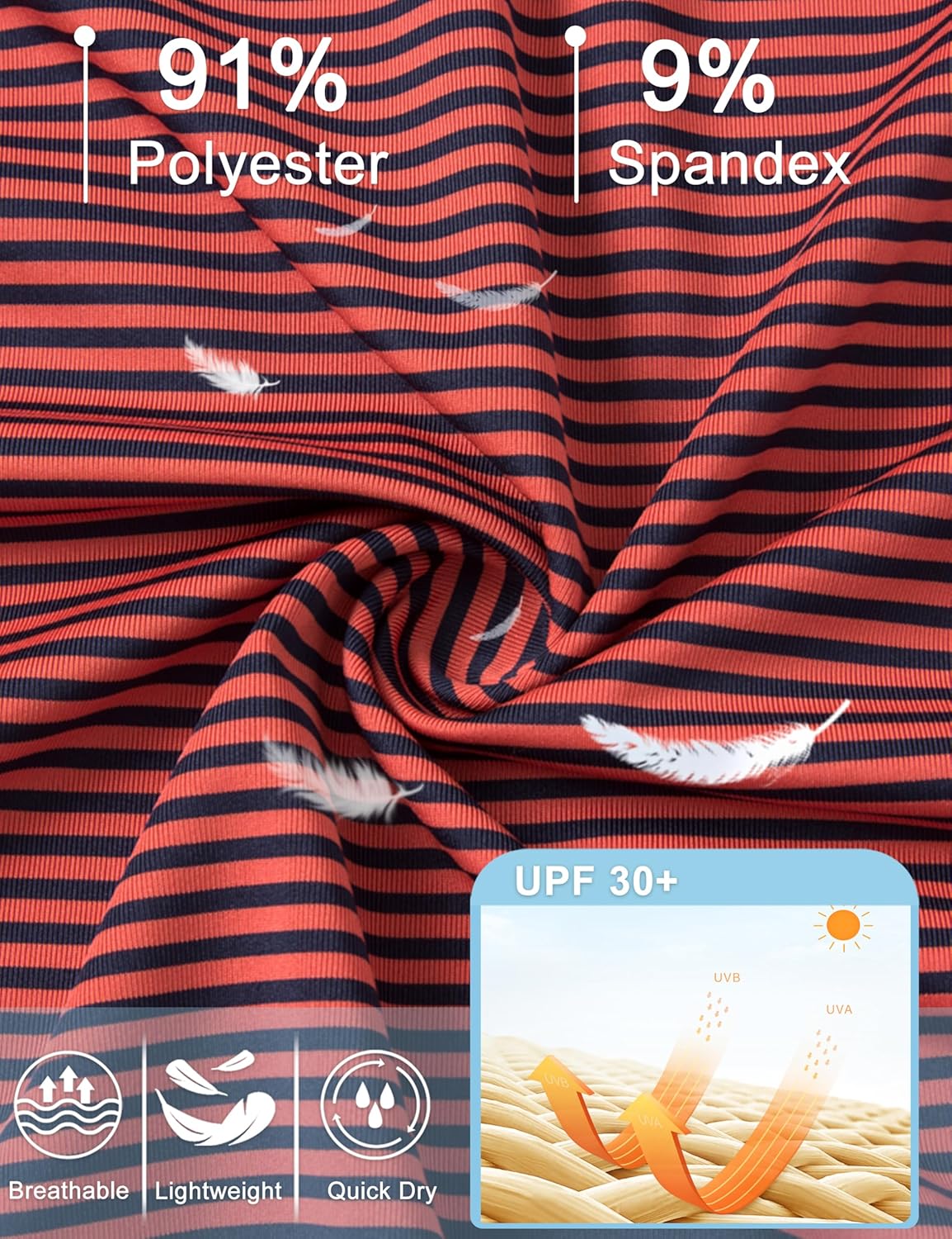 MAGCOMSEN Men's Polo Shirts Short Sleeve Striped Golf Polos Dry Fit Casual Performance Collared Shirt - Image 3