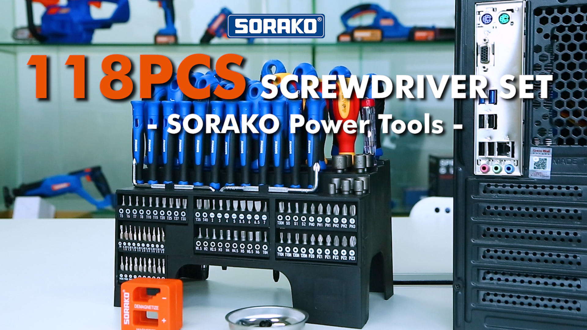 Screwdriver Set, 118-Piece Magnetic Screwdriver Set with Plastic