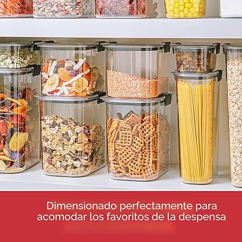 Miniatura 4 de Rubbermaid Brilliance - Recipiente hermético de almacenamiento de alimentos de 16 tazas con tapa transparente/gris, óptimo para organización