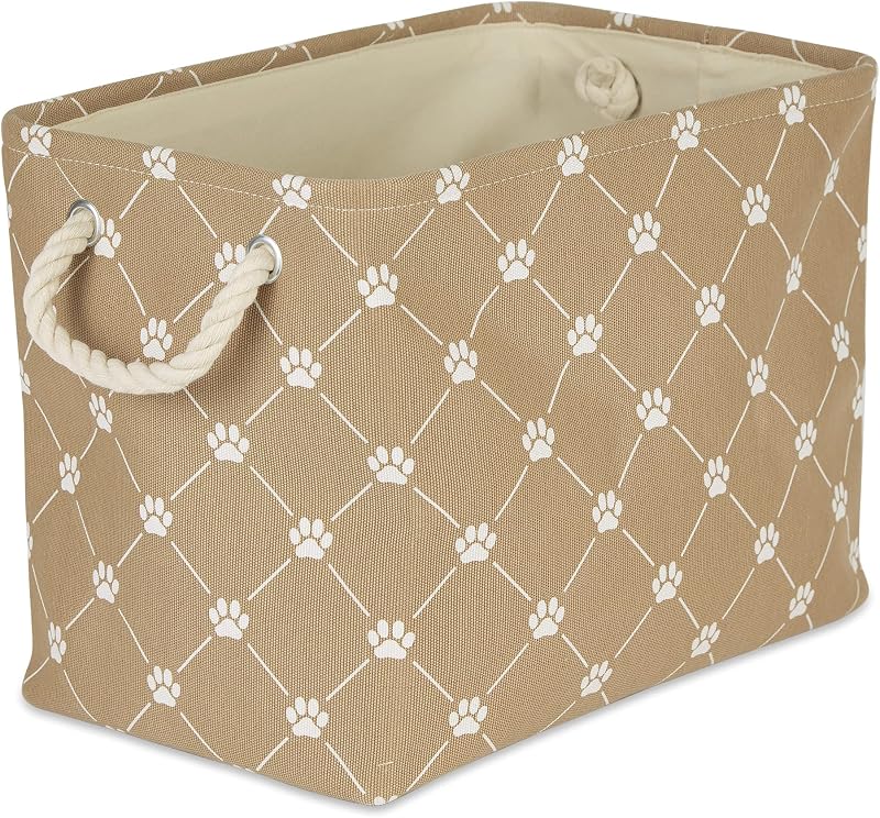 Organizador Retangular Dobrável para Pertences de Cães Bone Dry Trellis Collection Taupe 40,64 x 25,4 x 30,48 cm
