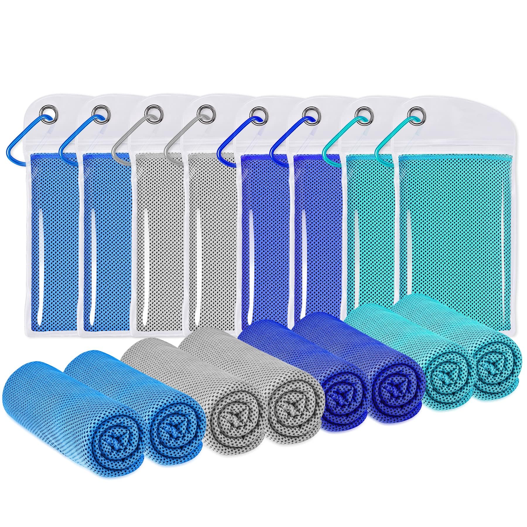 Cooling Towels for Neck and Face, Ice Towel for Hot Weather, Soft Breathable Instant Towel, Cool Rags for Yoga, Golf, Sport, Gym, Workout, Camping, Fitness, Outdoor