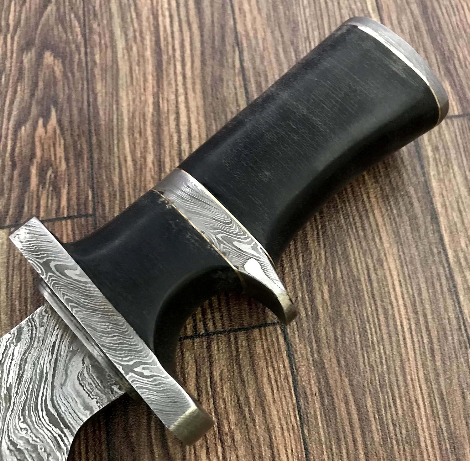 Poshland REG-HK-340, Handmade Damascus Steel 14 Inches Bowie Knife - Perfect Grip (G-10) Micarta Handle with Damascus Guard (REG-340)