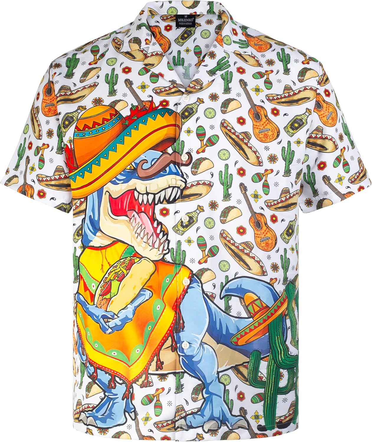 MIKENKO Funny Mens Hawaiian Shirts Short Sleeve Button Up Beach Summer Button Down Hawaiian Shirt for Men Big and Tall