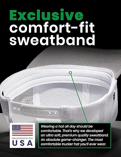 Miniatura 5 de HAKA Sombrero de bandera estadounidense, gorra de camionero de Estados Unidos para hombres y mujeres, gorra de béisbol ajustable, malla a presión,