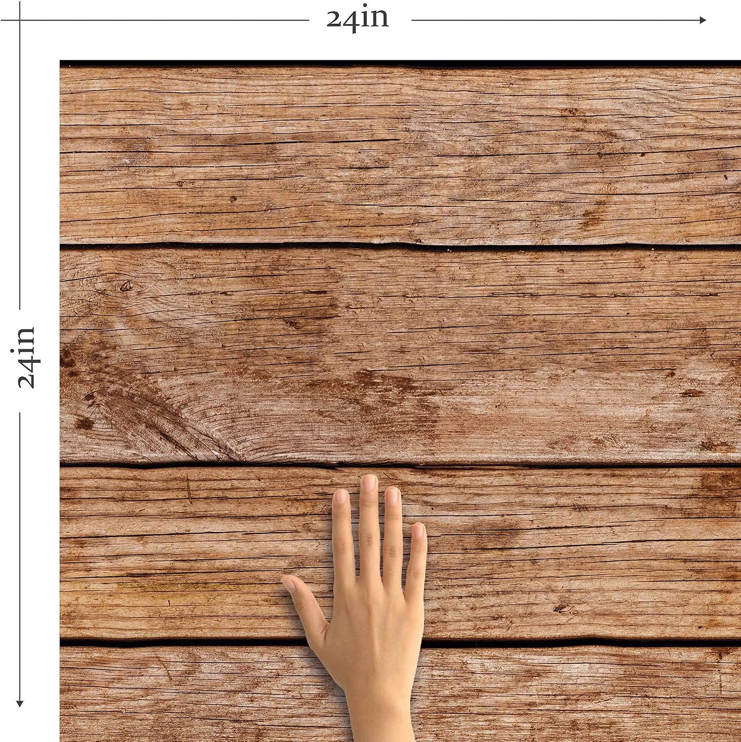 Walls By Me Peel and Stick Brown Shiplap Removable Wallpaper 289a - 2ft x 4ft (61x122cm)